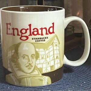 Starbucks England Collector Series 16oz Mug - Red, Cream, and Brown 2012